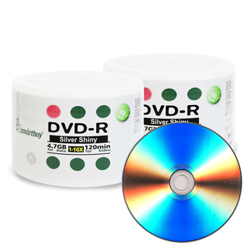 Smart Buy DVD-R 16X 4.7 GB - Silver Shiny 100 PCS