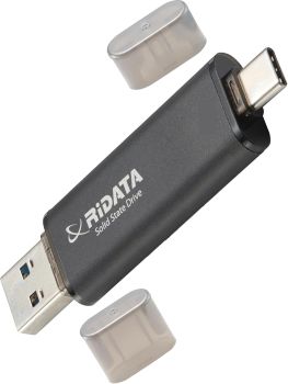 RiDATA UV903 1TB Portable External SSD 1050MB/s USB 3.2 Gen2 OTG Thumb Drive [BLACK]