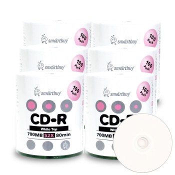 Smart Buy CD-R 52X 700MB 80MIN - White Top Surface 600 PCS