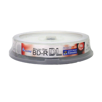 Smart Buy BD-R DL 6X 50 GB - White Inkjet Hub Printable 10 PCS